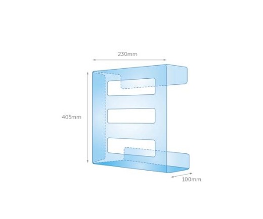 Picture of MUN Glove Dispenser Clear Acrylic 3 Tier