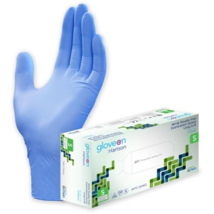 Picture of Hartson Long Cuff  Nitrile Powder Free Gloves Small