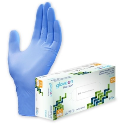 Picture of Hartson Long Cuff  Nitrile Powder Free Gloves X-Small