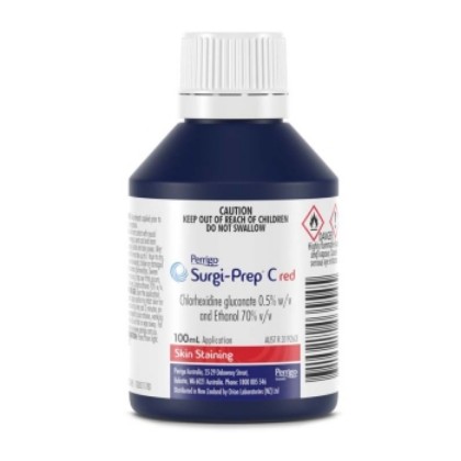 Picture of Surgi-Prep C RED 100ml Chlorhexidine 0.5% And Ethanol 70%