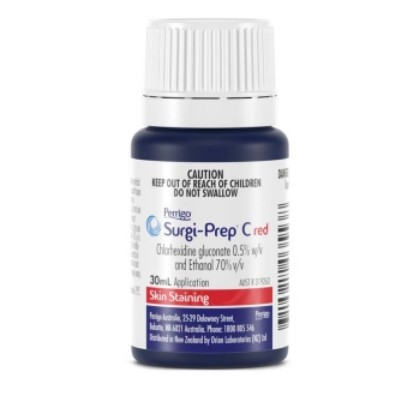 Picture of Surgi-Prep C+ RED 30ml Chlorhexidine 2% And Ethanol 70%