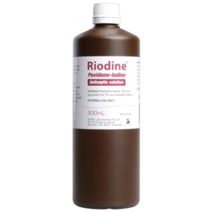 Picture of Riodine Povidone-Iodine Antiseptic Solution 10% 500ml