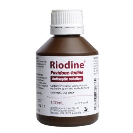 Picture of Riodine Povidone-Iodine Antiseptic Solution 10% 100ml