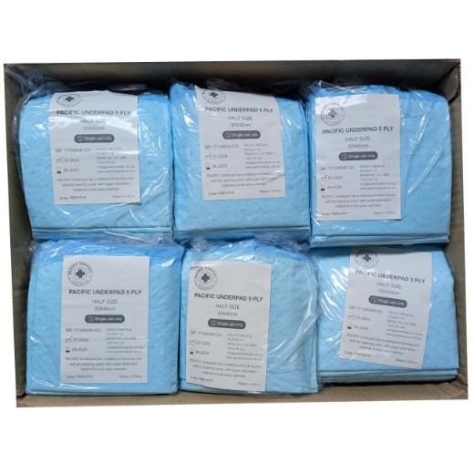 Picture of Pacific Underpads 5ply 30 X 40cm Half Size