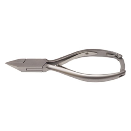 Picture of Nail Nipper Fine Jaw Box-joint Double Spring Plain Handle With Lock Satin Finish 13.5cm