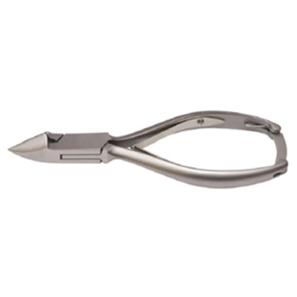 Picture of Nail Nipper Angular Jaw Box-Joint Double Spring Plain Handle With Lock Satin Finish 13.5Cm