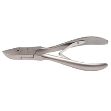 Picture of Nail Nipper Curved Lap-Joint Double Spring Plain Handle Satin Finish 12 Cm