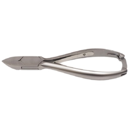 Picture of Heavy Duty Nail Nipper Straight Jaw Box-Joint Plain Handle With Lock Double Spring Satin Finish 15Cm