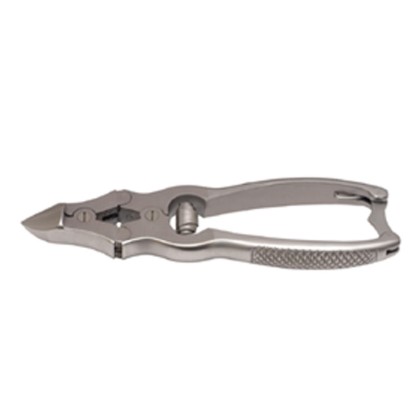 Picture of Double Action Nail Nipper Curved Jaw Box-Joint Printed Handle With Lock Barrel Spring Satin Finish 15Cm
