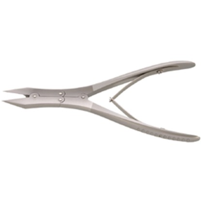 Picture of Double Action Nail Nipper Extra Fine Straight Jaw Box-Joint Grooved Handle With Lock Double Spring Satin Finish 15Cm
