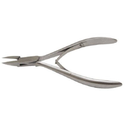 Picture of Ingrown Nail Nipper Slim Jaw Box-Joint Double Spring Plain Handle Satin Finish 11.5Cm