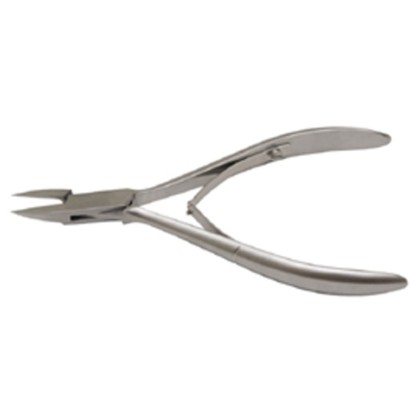 Picture of Ingrown Nail Nipper Slim Jaw Box-Joint Double Springed Plain Handle Satin Finish 15Cm