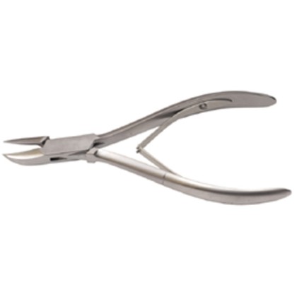 Picture of Ingrown Nail Nipper Curved Jaw Box-Joint Double Springed Plain Handle Satin Finish 15Cm