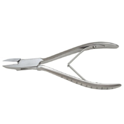 Picture of Ingrown Nail Nipper Slim Jaw Box-Joint Double Spring Plain Handle Satin Finish 15Cm
