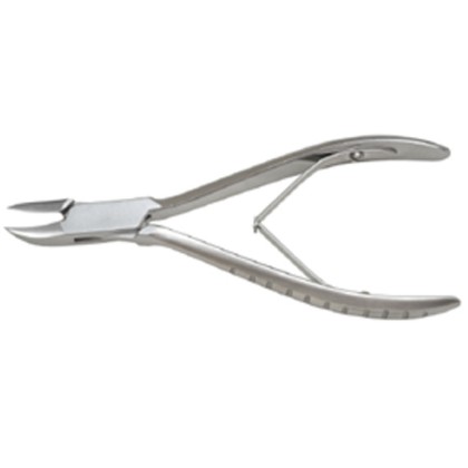 Picture of Ingrown Nail Nipper Curved Jaw Box Joint Double Spring Plain Handle Satin Finish 13Cm