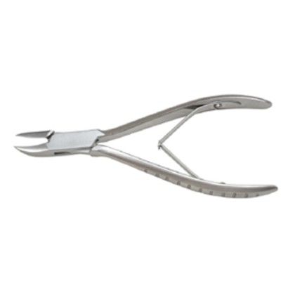 Picture of Ingrown Nail Nipper Curved Jaw Box-Joint Double Spring Plain Handle Satin Finish 15Cm