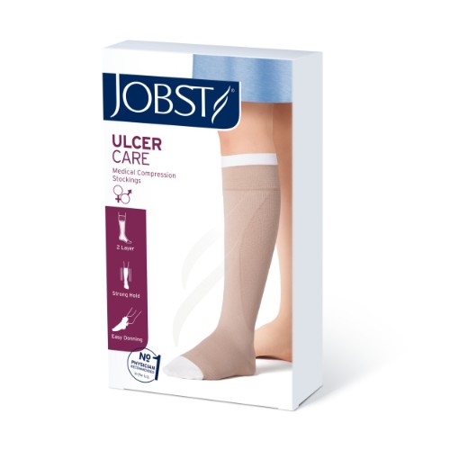 Picture of Jobst UlcerCare Kit Knee High Zip Left Closure Medium Beige Pack