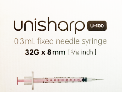 Picture of Unisharp 0.3ml Needle Syringe 32G X 8mm