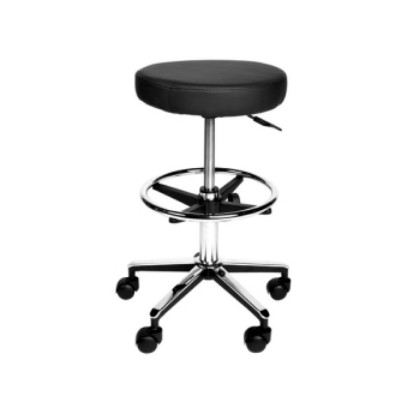 Picture of Stool W/Footrest Black