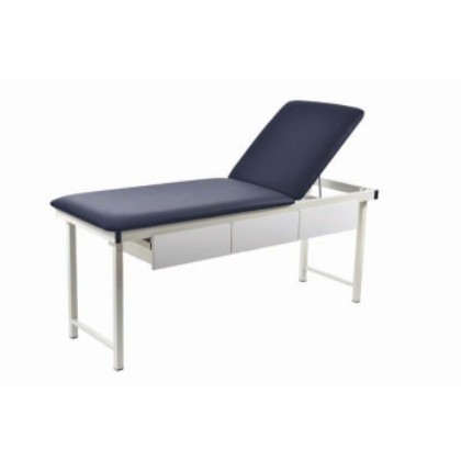 Picture of Free Standing Exam Couch With 3 Drawers 250kg Navy Blue