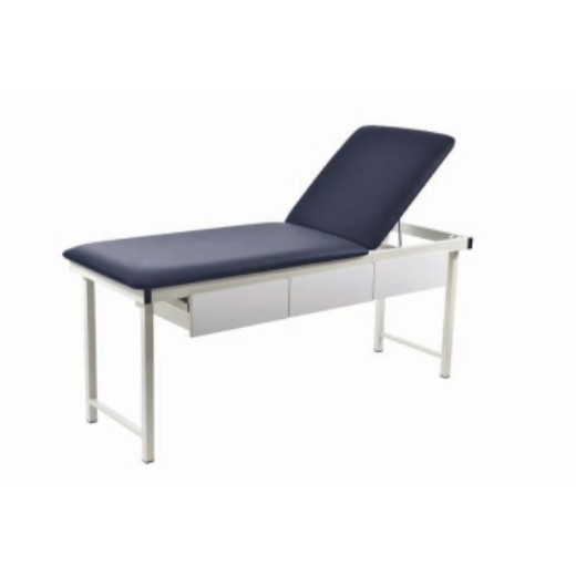 Picture of Free Standing Exam Couch With 3 Drawers 250kg Navy Blue