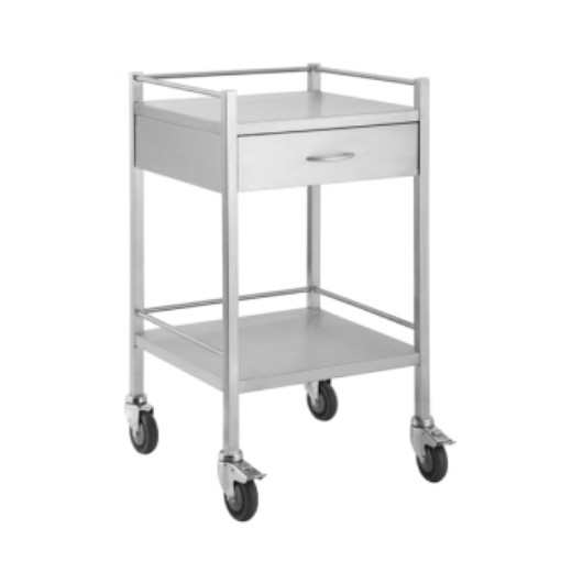 Picture of Medical Trolley Stainless Steel - 1 Drawer 50L X 50W X 90H Cm