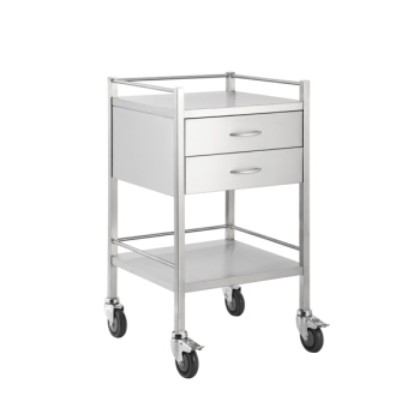 Picture of Medical Trolley Stainless Steel - 2 Drawer 50L X 50W X 90H Cm