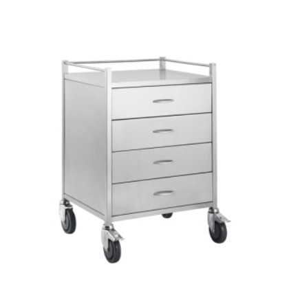 Picture of Medical Trolley Stainless Steel - 4 Drawer 50L X 50W X 90H Cm