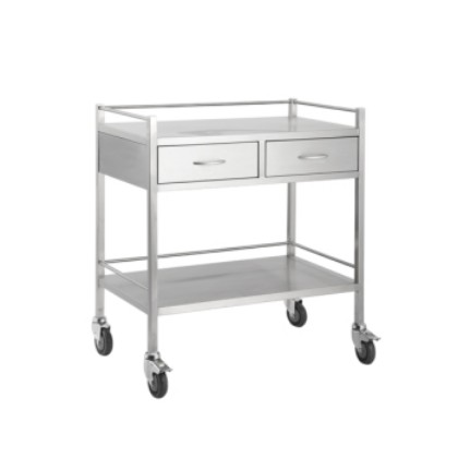 Picture of Trolley Stainless Steel - 2 Drawer Side By Side - 80 X 50 X 90cm