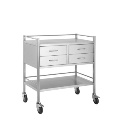 Picture of Trolley Stainless Steel - 4 Drawer Side By Side - 80x50x90cm
