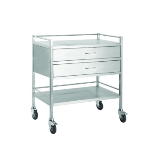 Picture of Trolley Stainless Steel - 2 Drawer Full Width - 80x50x90cm