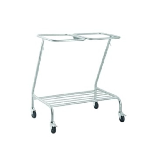 Picture of Linen Skip Trolley Stainless Steel Double No Lid