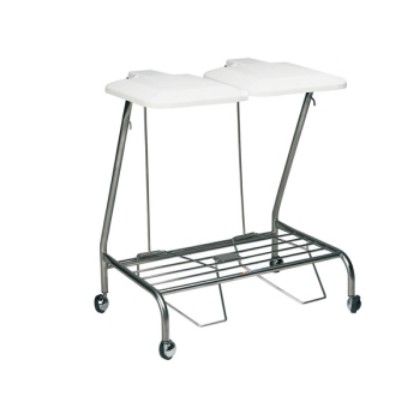 Picture of Linen Skip Trolley Stainless Steel Foot OP LID Double