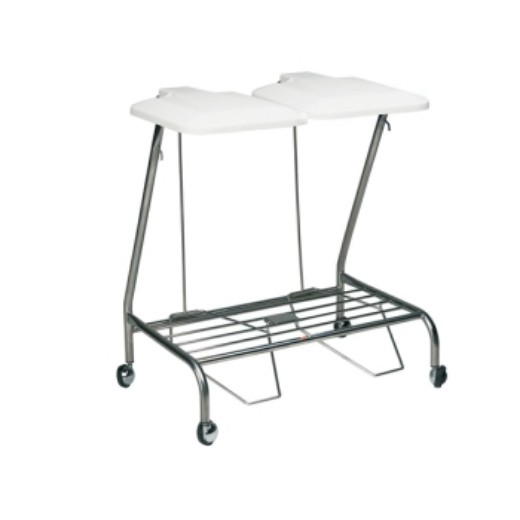 Picture of Linen Skip Trolley Stainless Steel Foot OP LID Double
