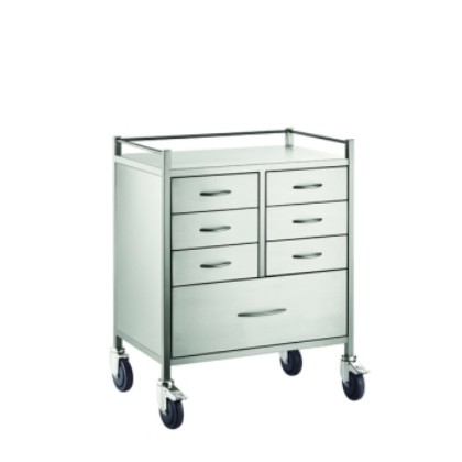 Picture of Trolley Stainless Steel Resus 7 Draw 60 X 50 X 97cm