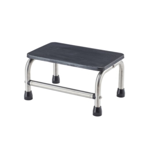 Picture of Single Step-Up Stool - Stainless Steel With Slip-Resistant Black Top