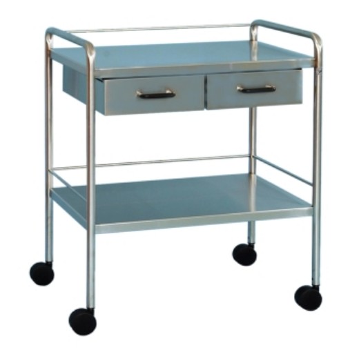 Picture of Trolley GP Stainless Steel 75 X 50 X 86cm  2 Drawer