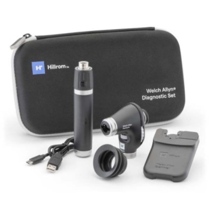 Picture of Welch Allyn Portable Diagnostic Set - PanOptic Plus LED Ophthalmoscope; Li-Ion Plus USB-C Handle; IExaminer And Hard Case