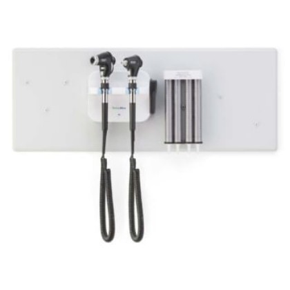 Picture of Welch Allyn 77716 Diagnostic Wall System - PanOptic Plus LED Ophthalmoscope; MacroView Plus LED Otoscope And IExaminer