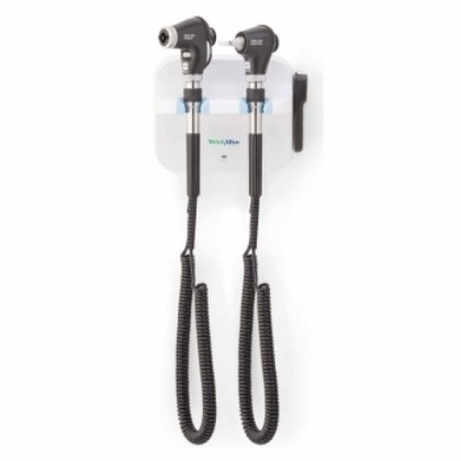 Picture of Welch Allyn 77716 Diagnostic Wall System - PanOptic Plus Ophthalmoscope; MacroView Plus Otoscope And IExaminer