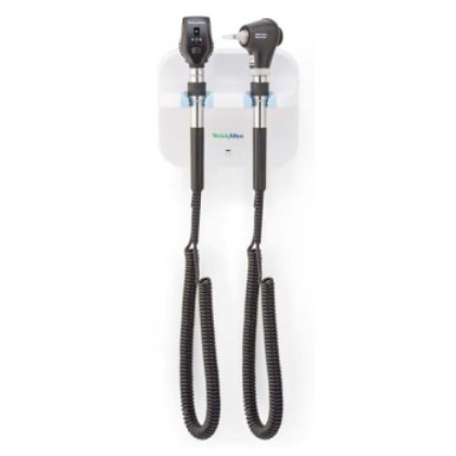Picture of Welch Allyn 77716 Diagnostic Wall System - LED Coaxial Ophthalmoscope And MacroView LED Basic Otoscope
