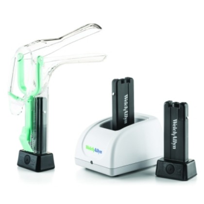 Picture of Welch Allyn Complete KleenSpec Disposable Vaginal Specula Cordless Illuminator With Charging Station; 220/240 V