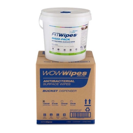 Picture of Wow Wipes Fitwipes - Maxx Pack Bucket 1200 Wipes