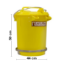 Picture of 35L Clinical Biohazard Bin Yellow With Foot Pedal
