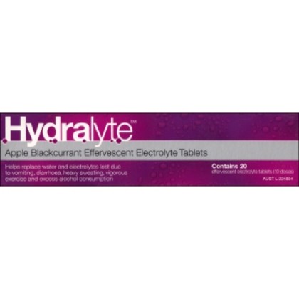 Picture of Hydralyte Electrolyte Effervescent Apple/Blackcurrant
